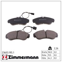 ZIMMERMANN 23603.195.1 Bremsbelagsatz, Scheibenbremse