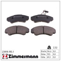ZIMMERMANN 23919.195.1 Bremsbelagsatz, Scheibenbremse