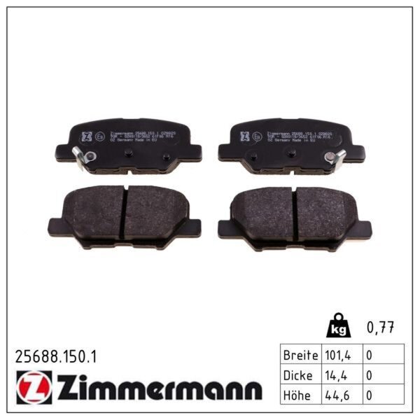 ZIMMERMANN 25688.150.1 Bremsbelagsatz, Scheibenbremse