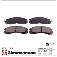 ZIMMERMANN 21363.160.1 Bremsbelagsatz, Scheibenbremse