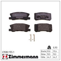ZIMMERMANN 23582.155.1 Bremsbelagsatz, Scheibenbremse