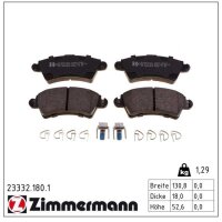 ZIMMERMANN 23332.180.1 Bremsbelagsatz, Scheibenbremse