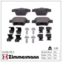 ZIMMERMANN 24150.175.1 Bremsbelagsatz, Scheibenbremse