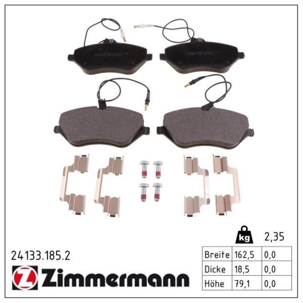 ZIMMERMANN 24133.185.2 Bremsbelagsatz, Scheibenbremse