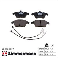 ZIMMERMANN 24332.185.2 Bremsbelagsatz, Scheibenbremse