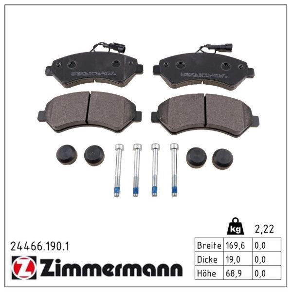 ZIMMERMANN 24466.190.1 Bremsbelagsatz, Scheibenbremse