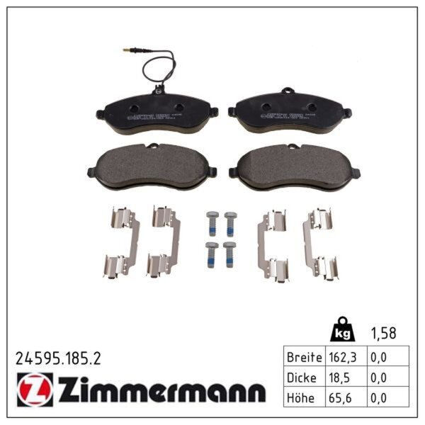 ZIMMERMANN 24595.185.2 Bremsbelagsatz, Scheibenbremse