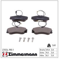 ZIMMERMANN 23124.190.1 Bremsbelagsatz, Scheibenbremse