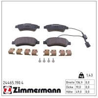 ZIMMERMANN 24465.190.4 Bremsbelagsatz, Scheibenbremse