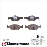 ZIMMERMANN 23181.175.1 Bremsbelagsatz, Scheibenbremse