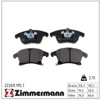 ZIMMERMANN 22269.195.1 Bremsbelagsatz, Scheibenbremse