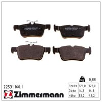 ZIMMERMANN 22531.160.1 Bremsbelagsatz, Scheibenbremse