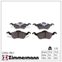 ZIMMERMANN 23154.190.1 Bremsbelagsatz, Scheibenbremse