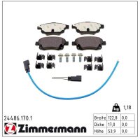 ZIMMERMANN 24486.170.1 Bremsbelagsatz, Scheibenbremse
