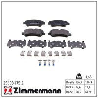 ZIMMERMANN 25603.175.2 Bremsbelagsatz, Scheibenbremse