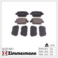 ZIMMERMANN 24537.160.1 Bremsbelagsatz, Scheibenbremse