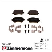 ZIMMERMANN 24496.170.2 Bremsbelagsatz, Scheibenbremse