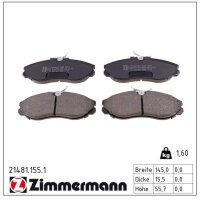 ZIMMERMANN 21481.155.1 Bremsbelagsatz, Scheibenbremse