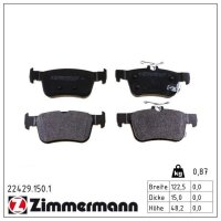 ZIMMERMANN 22429.150.1 Bremsbelagsatz, Scheibenbremse