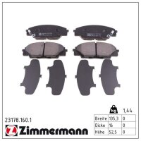 ZIMMERMANN 23178.160.1 Bremsbelagsatz, Scheibenbremse