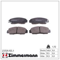 ZIMMERMANN 23729.155.1 Bremsbelagsatz, Scheibenbremse