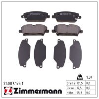 ZIMMERMANN 24087.175.1 Bremsbelagsatz, Scheibenbremse