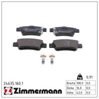 ZIMMERMANN 24635.160.1 Bremsbelagsatz, Scheibenbremse