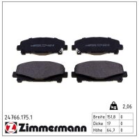 ZIMMERMANN 24766.175.1 Bremsbelagsatz, Scheibenbremse