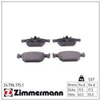 ZIMMERMANN 24796.175.1 Bremsbelagsatz, Scheibenbremse