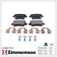 ZIMMERMANN 24086.155.2 Bremsbelagsatz, Scheibenbremse