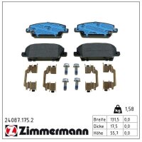 ZIMMERMANN 24087.175.2 Bremsbelagsatz, Scheibenbremse