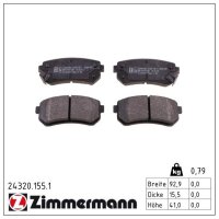 ZIMMERMANN 24320.155.1 Bremsbelagsatz, Scheibenbremse