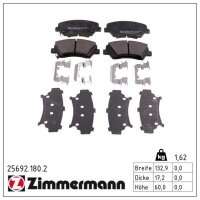 ZIMMERMANN 25692.180.2 Bremsbelagsatz, Scheibenbremse