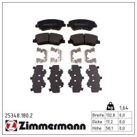 ZIMMERMANN 25348.180.2 Bremsbelagsatz, Scheibenbremse