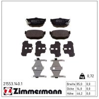 ZIMMERMANN 21553.140.1 Bremsbelagsatz, Scheibenbremse