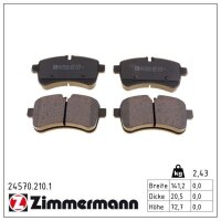 ZIMMERMANN 24570.210.1 Bremsbelagsatz, Scheibenbremse