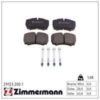 ZIMMERMANN 29123.200.1 Bremsbelagsatz, Scheibenbremse