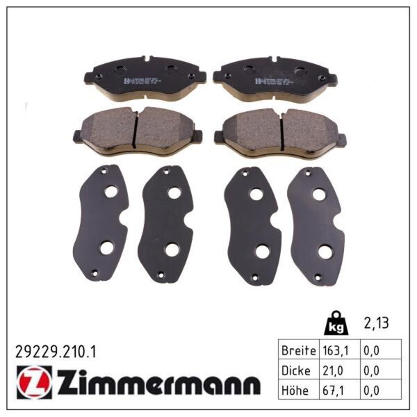 ZIMMERMANN 29229.210.1 Bremsbelagsatz, Scheibenbremse