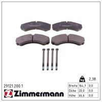 ZIMMERMANN 29121.200.1 Bremsbelagsatz, Scheibenbremse