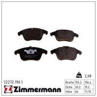 ZIMMERMANN 22272.190.1 Bremsbelagsatz, Scheibenbremse