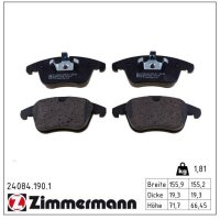 ZIMMERMANN 24084.190.1 Bremsbelagsatz, Scheibenbremse