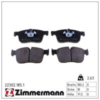 ZIMMERMANN 22302.185.1 Bremsbelagsatz, Scheibenbremse
