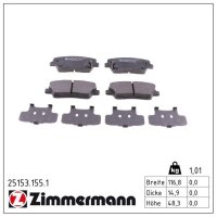 ZIMMERMANN 25153.155.1 Bremsbelagsatz, Scheibenbremse