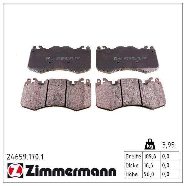 ZIMMERMANN 24659.170.1 Bremsbelagsatz, Scheibenbremse