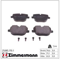 ZIMMERMANN 25085.170.1 Bremsbelagsatz, Scheibenbremse