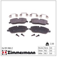 ZIMMERMANN 24191.180.2 Bremsbelagsatz, Scheibenbremse