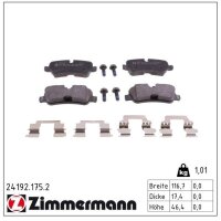 ZIMMERMANN 24192.175.2 Bremsbelagsatz, Scheibenbremse