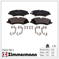 ZIMMERMANN 25022.185.2 Bremsbelagsatz, Scheibenbremse