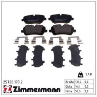 ZIMMERMANN 25720.173.2 Bremsbelagsatz, Scheibenbremse