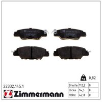 ZIMMERMANN 22332.145.1 Bremsbelagsatz, Scheibenbremse
